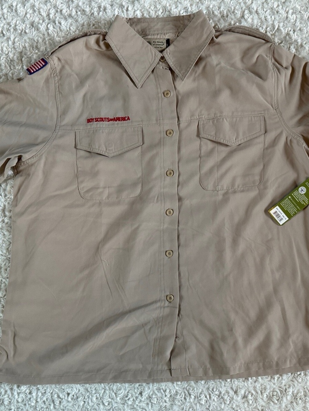 New 2011 BSA Vented Women Plus Size 1X Boy Scout Uniform LS Shirt Soft Polyester